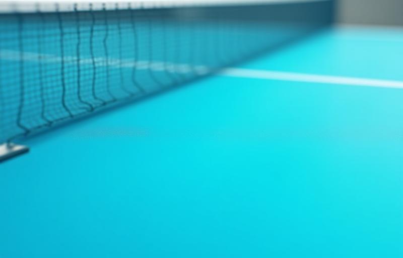 Close up of a professional table tennis table brand Stiga