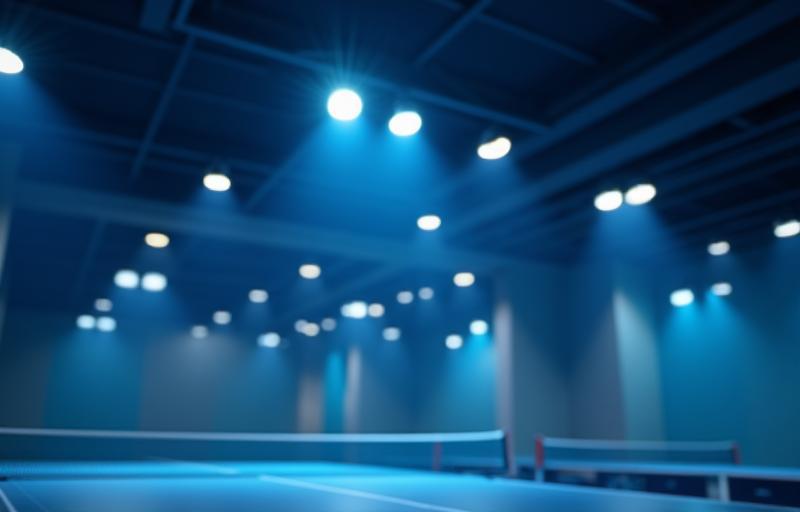 Detail of the professional lighting setup