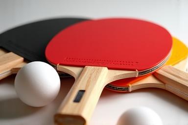 Image representing table tennis equipment, rackets and balls