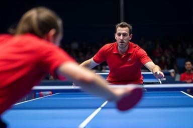 Image representing table tennis tournaments with players competing